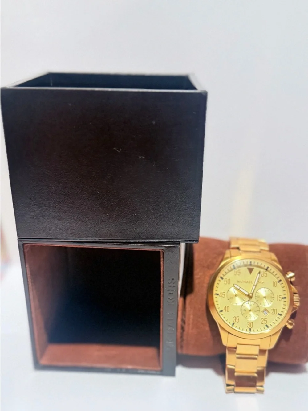 Michael Kors Gage Chronograph Gold-Tone Men’s Watch MK8491 – STUNNING!